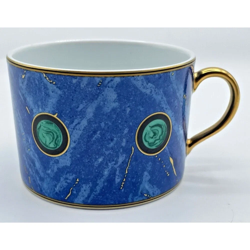 Stunning Mottahedeh Lapis Blue Tea Cup Porcelain Tony Duquette Portugal RARE